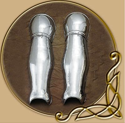 LARP Steel folding greaves