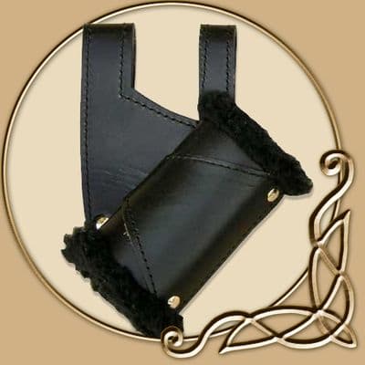 LARP Sword Holder - Black Fur - Left Handed