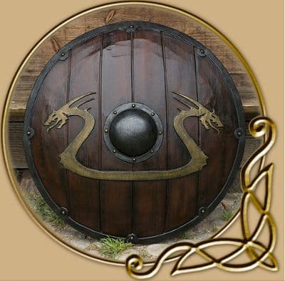LARP Viking Dragon Shield wood