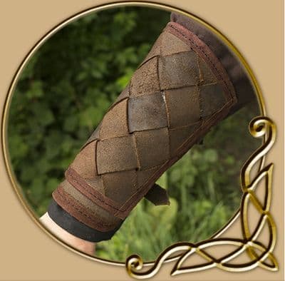 LARP Viking leather bracers