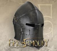LARP Visored Barbuta Epic Dark Helmet