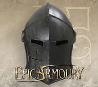 LARP Visored Barbuta Epic Dark Helmet
