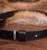 Leather Belt with wolf head buckle
