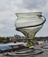 Medieval glass with forged stand
