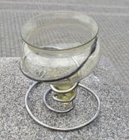 Medieval glass with forged stand