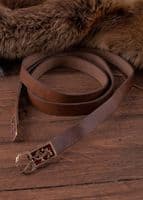 Medieval Leather Belt with Griffon and Lion Motif