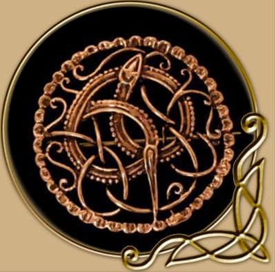 Midgard snake Viking brooch