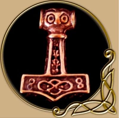 Mjölnir bronze pendant