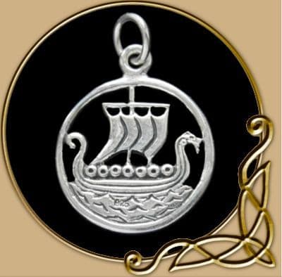 Pendant Dragonboat Viking from Silver