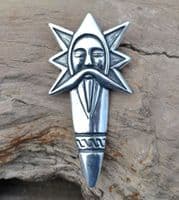 Perun Slavic Thunder God silver pendant