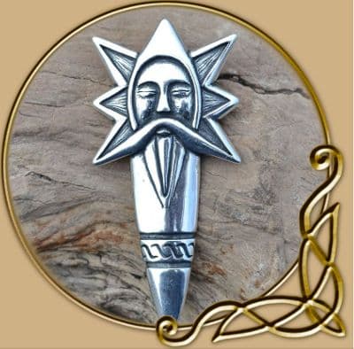 Perun Slavic Thunder God silver pendant