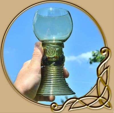 Roemer historical glass goblet
