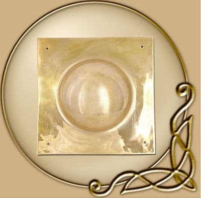 Roman brass shield boss, square shape