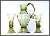 Rotterdam set historical goblets and a glass jug