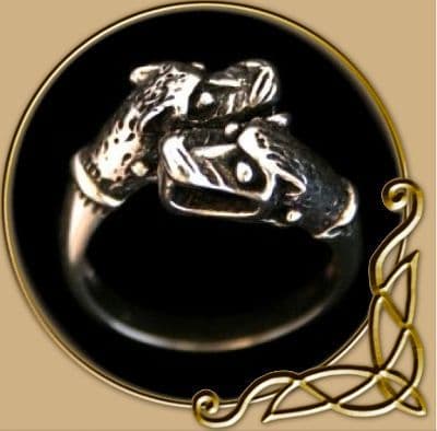 Silver Ring Odin's Wolves