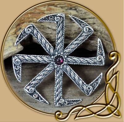 Silver Slavic Colovrat Pendant
