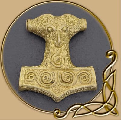 Skane Thor's hammer large bronze pendant