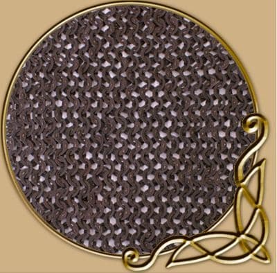 Square chain mail piece, 20x 20cm