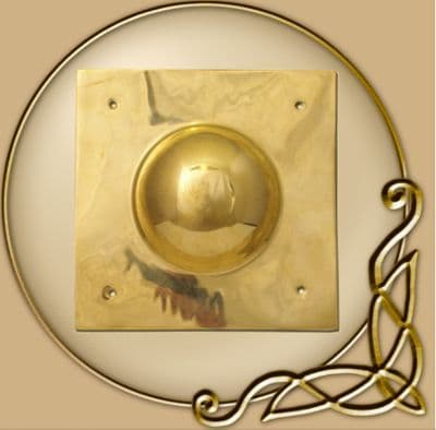 Square Shield Boss, Umbo from Brass