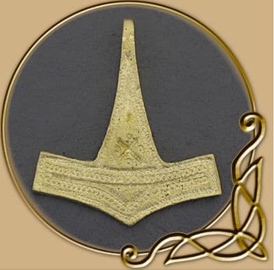 Thor's hammer made of brass