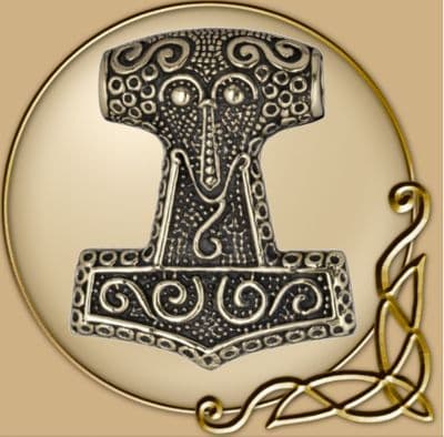 Thor's Hammer (Mjölnir) from Skåne (Scania), bronze