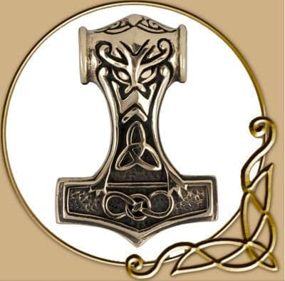 Thorshammer with bronze Triquetra