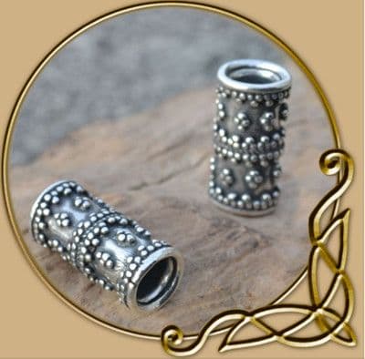 Viking beard silver ring