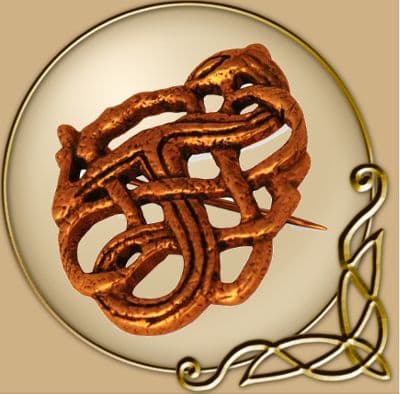 Viking bronze brooch with Dragon