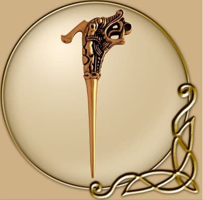 Viking Cloak Pin bronze