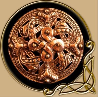 Viking Fibula Four Elements, Bronze