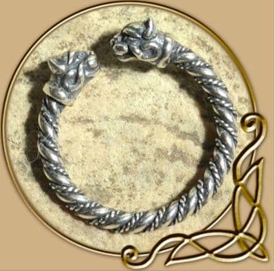 Viking jewellery celtic cat silver ring