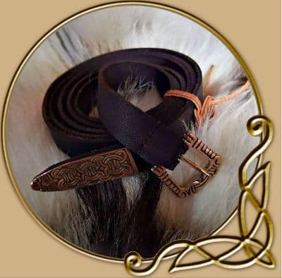 Viking leather belt