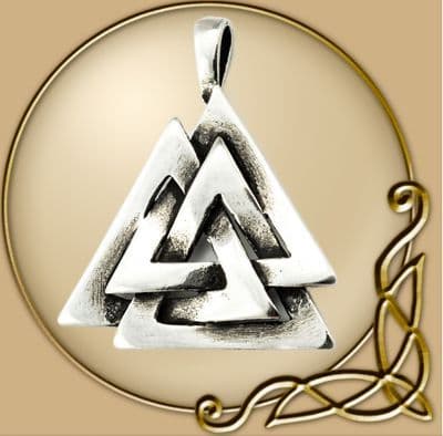 Viking Pendant Valknut Silver