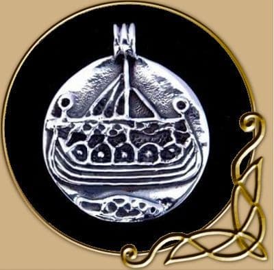Viking ship 1 pendant made from silver