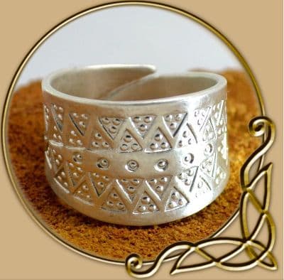 Viking silver ring