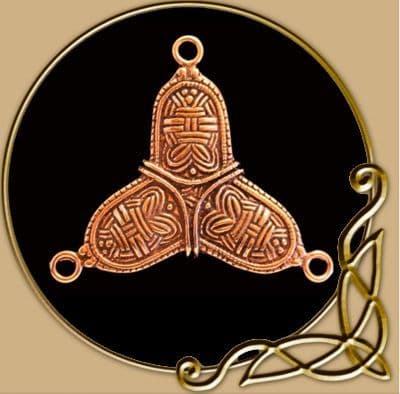 Viking Trefoil-Shaped Cloak Ornament, Bronze