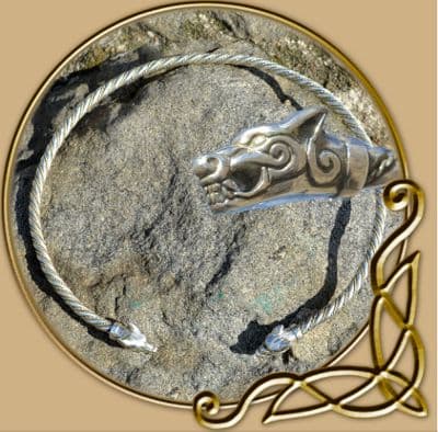 Wolves from Iceland silver torc