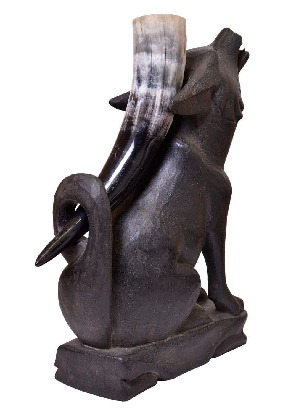 Wooden Drinking Horn Stand