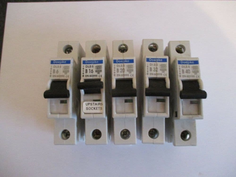 DOEPKE DLS5 B6 B10 B16 B20 B32 B40 6KA SINGLE POLE MCB CIRCUIT BREAKERS