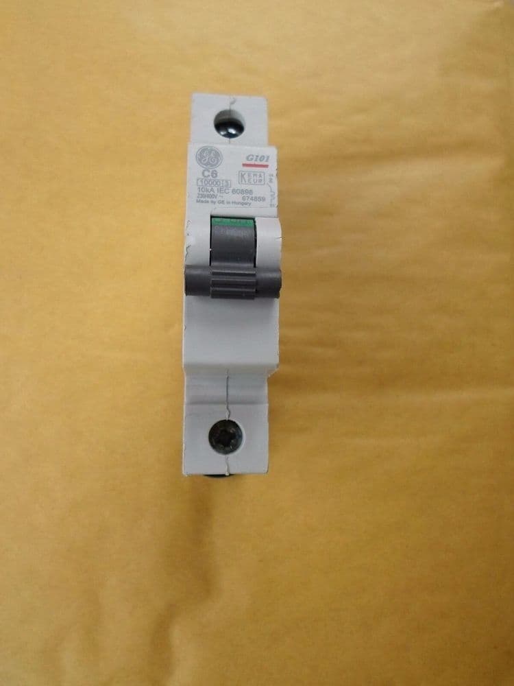 GE GENERAL ELECTRIC C6 6 AMP G101 10KA 674859 SINGLE POLE MCB CIRCUIT