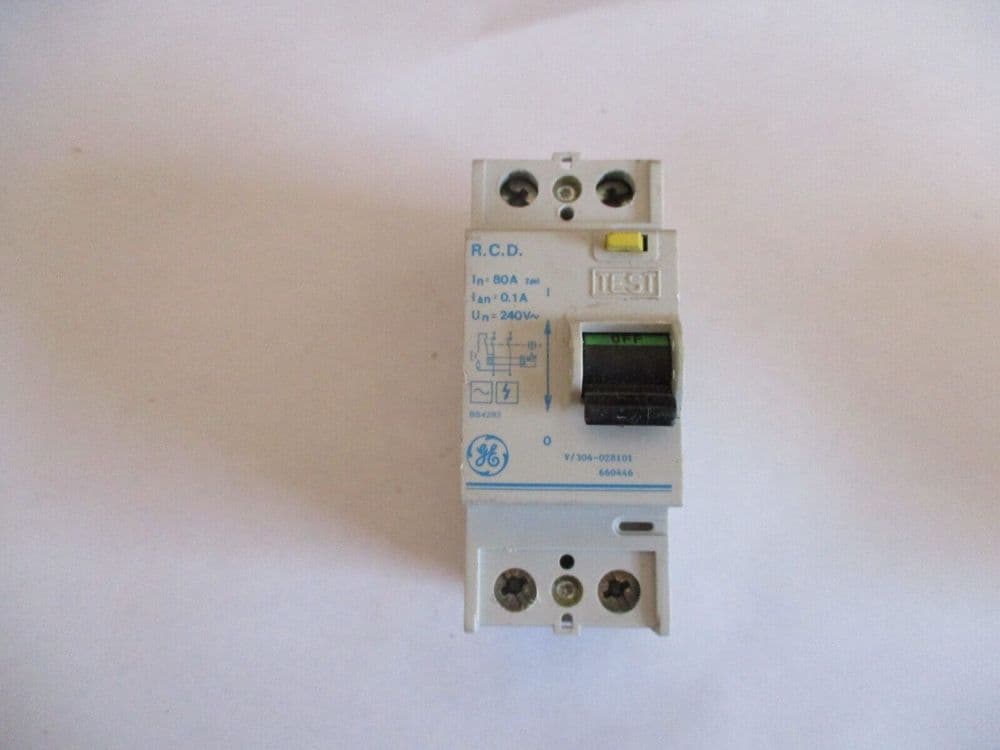 GE GENERAL ELECTRIC V/304028101 660406 80AMP 10mA RCD CIRCUIT BREAKER