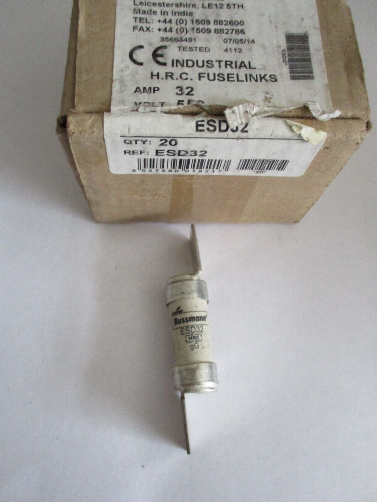 NEW BUSSMANN 32 AMP ESD32 HRC FUSE LINK