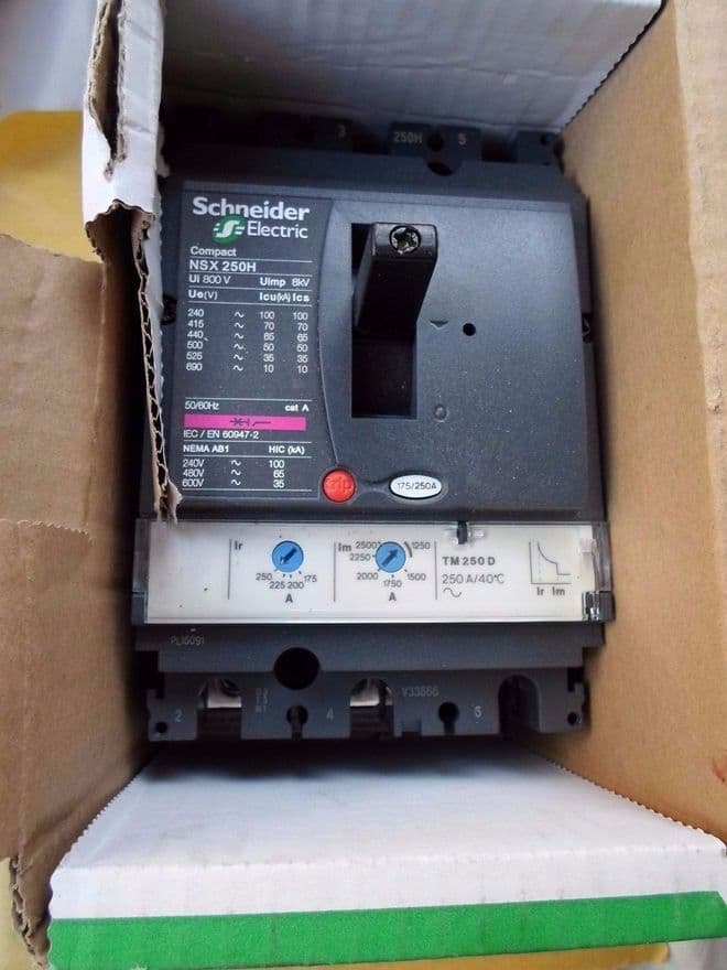 NEW SCHNEIDER NSX 250H TM 250D 250 AMP MCCB CIRCUIT BREAKER LV431670