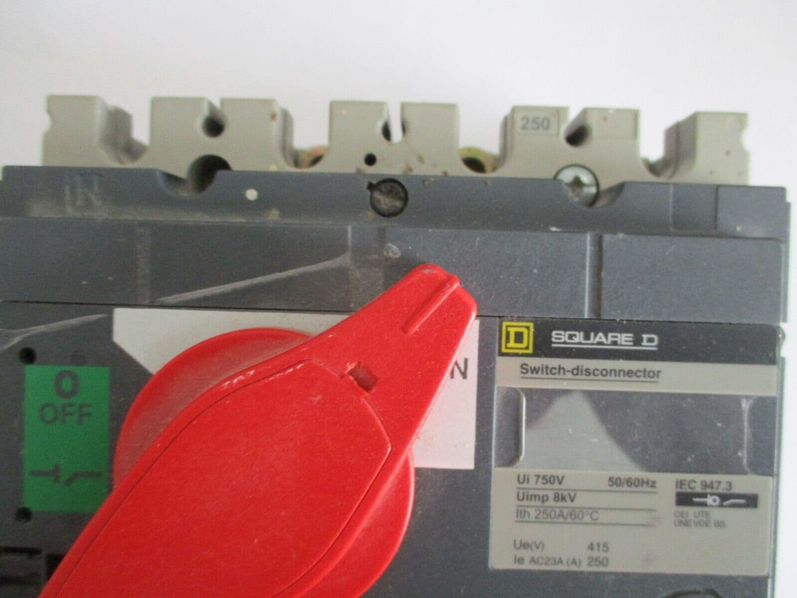 SQUARE D KQ250SW3L 250 AMP 3P N DISTRIBUTION BOARD MAIN SWITCH