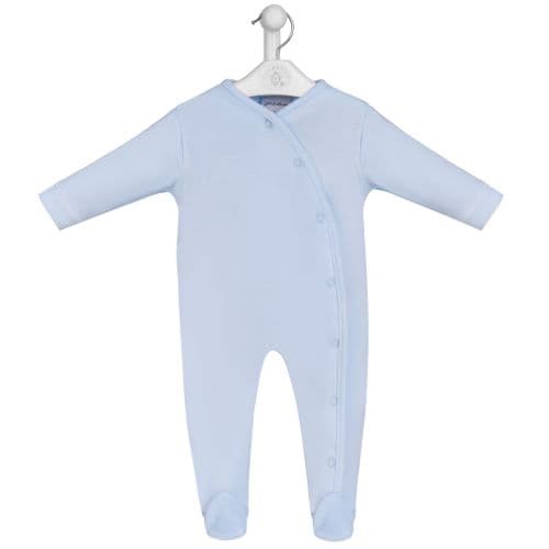 "Personalise me" Blue Cotton sleepsuit