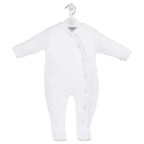 "Personalise Me" white cotton sleepsuit