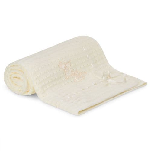 A1351 "Rabbits & Ribbon" Baby Shawl