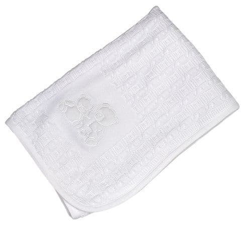 A1355W 3 Bears Baby shawl