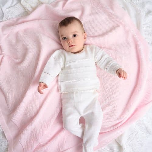 A1553 White knitted 2 piece legging set
