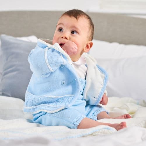 A1570 Blue knitted Baby Jacket